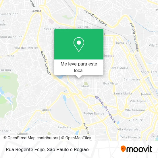 Como chegar até Rua Regente Feijó em São Caetano Do Sul de ônibus ...