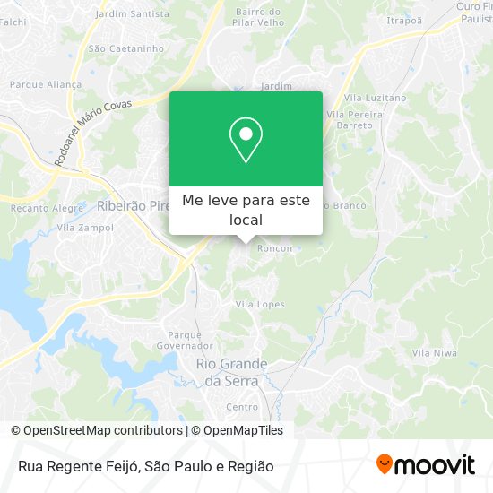 Rua Regente Feijó mapa