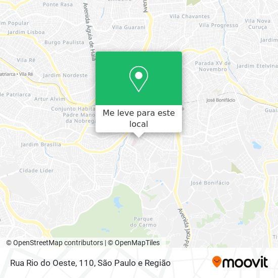 Rua Rio do Oeste, 110 mapa