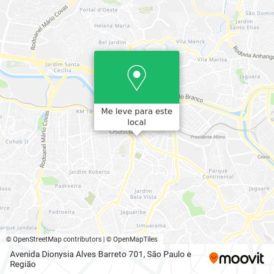 Avenida Dionysia Alves Barreto 701 mapa