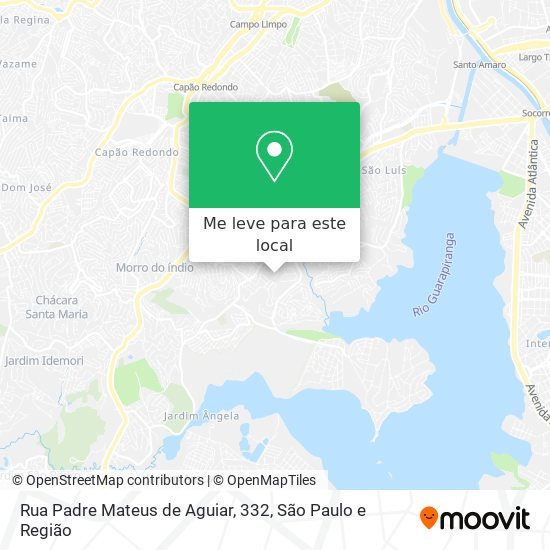 Rua Padre Mateus de Aguiar, 332 mapa