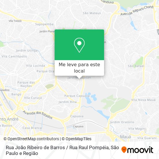 Rua João Ribeiro de Barros / Rua Raul Pompéia mapa