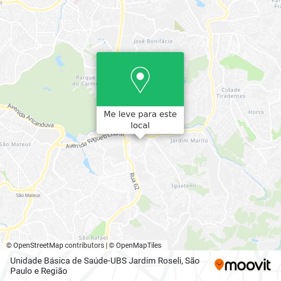 Unidade Básica de Saúde-UBS Jardim Roseli mapa