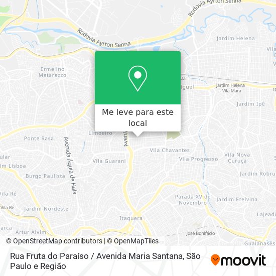Rua Fruta do Paraíso / Avenida Maria Santana mapa