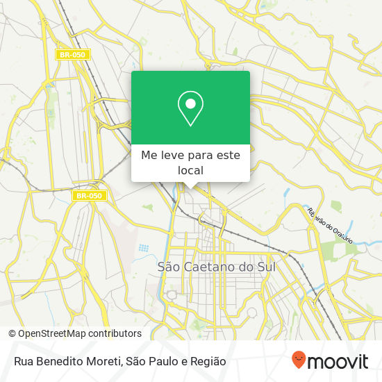 Rua Benedito Moreti mapa