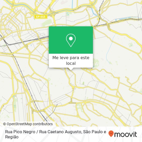 Rua Pico Negro / Rua Caetano Augusto mapa