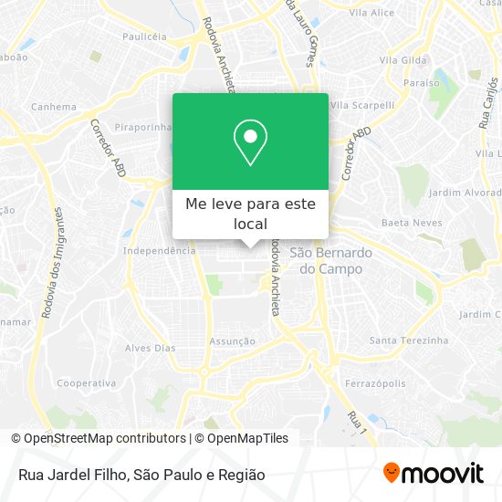 Rua Jardel Filho mapa