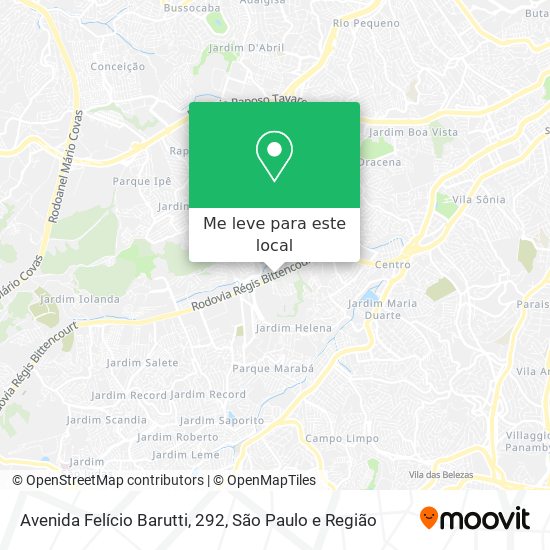 Avenida Felício Barutti, 292 mapa