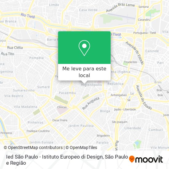 Ied São Paulo - Istituto Europeo di Design mapa