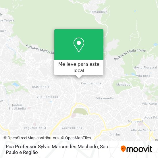 Rua Professor Sylvio Marcondes Machado mapa
