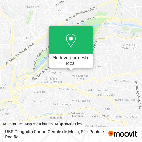 UBS Cangaiba Carlos Gentile de Mello mapa