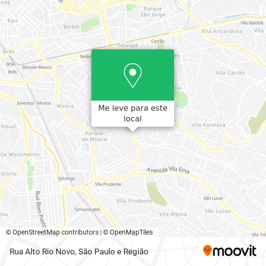 Rua Alto Rio Novo mapa