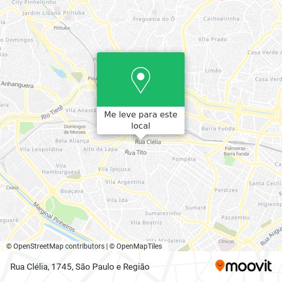 Rua Clélia, 1745 mapa