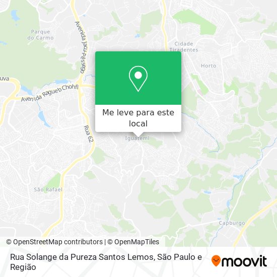 Rua Solange da Pureza Santos Lemos mapa