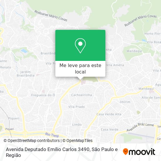 Avenida Deputado Emílio Carlos 3490 mapa