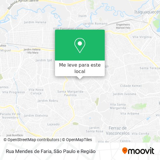 Rua Mendes de Faria mapa