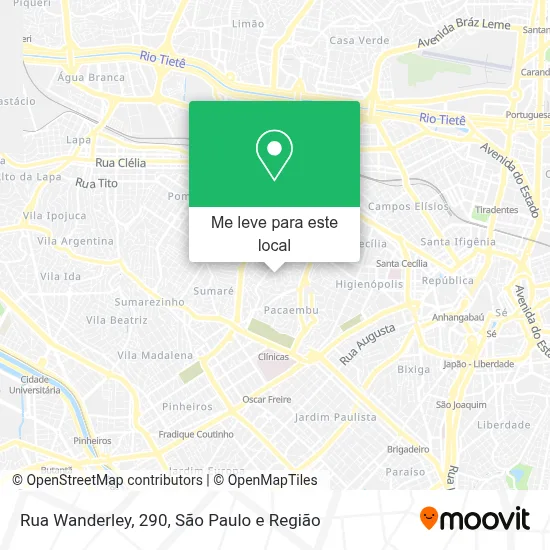 Rua Wanderley, 290 mapa