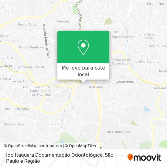 Ido Itaquera Documentação Odontológica mapa