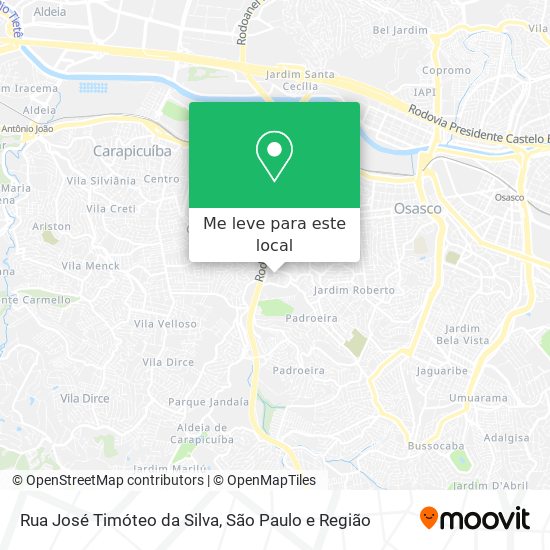 Rua José Timóteo da Silva mapa