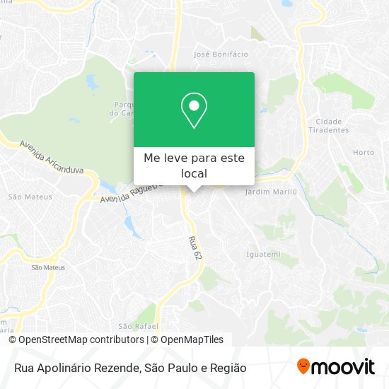 Rua Apolinário Rezende mapa