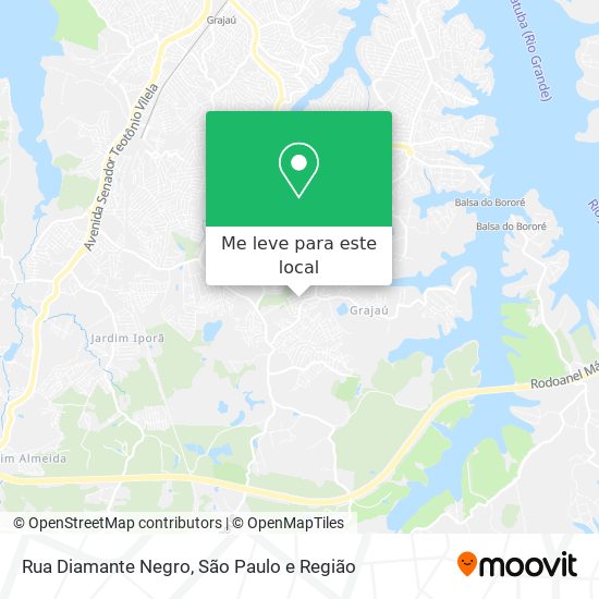 Rua Diamante Negro mapa