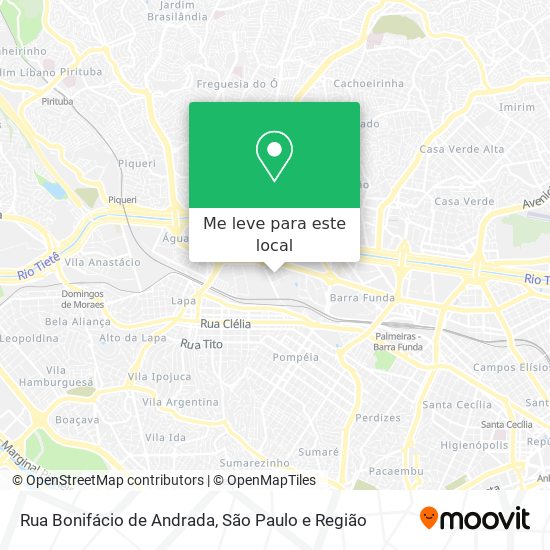 Rua Bonifácio de Andrada mapa