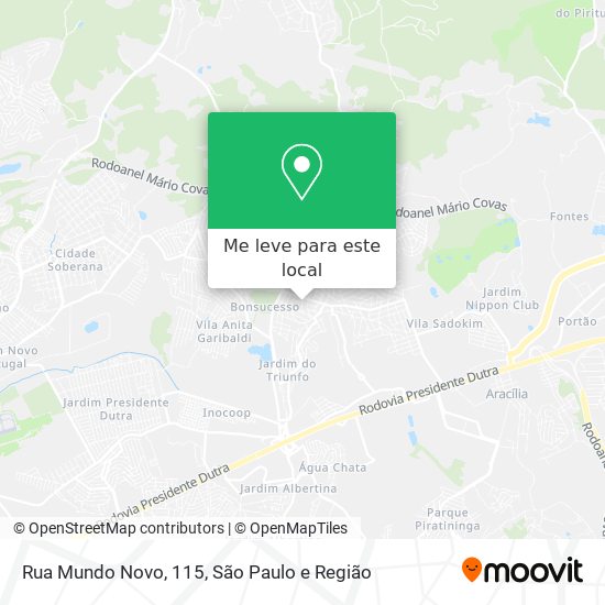 Rua Mundo Novo, 115 mapa