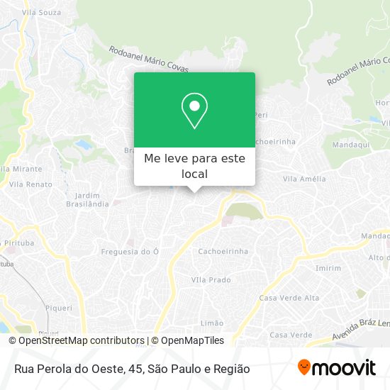 Rua Perola do Oeste, 45 mapa