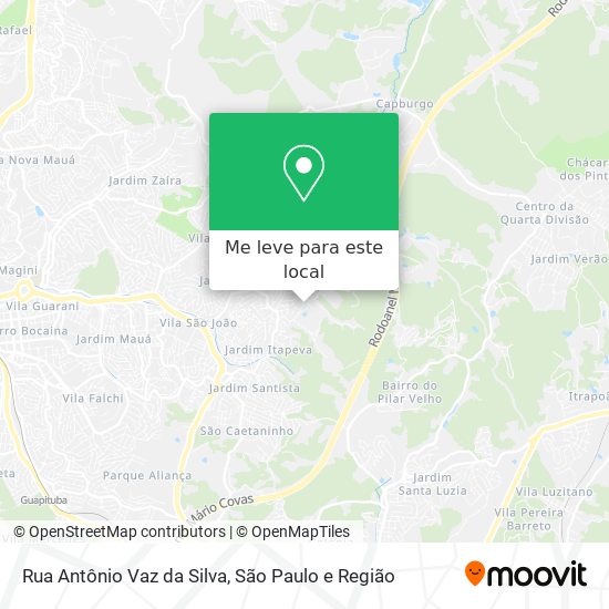 Rua Antônio Vaz da Silva mapa