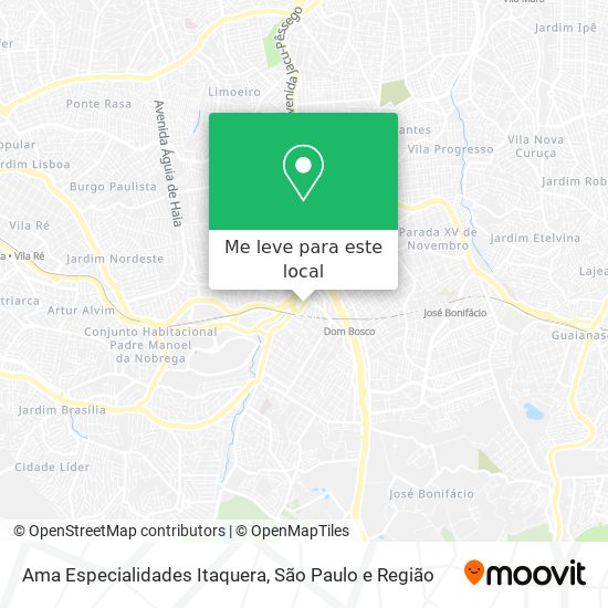 Ama Especialidades Itaquera mapa