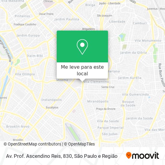 Av. Prof. Ascendino Reis, 830 mapa