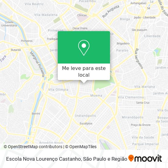 Escola Nova Lourenço Castanho mapa