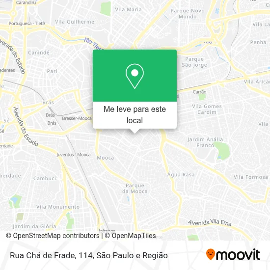 Rua Chá de Frade, 114 mapa