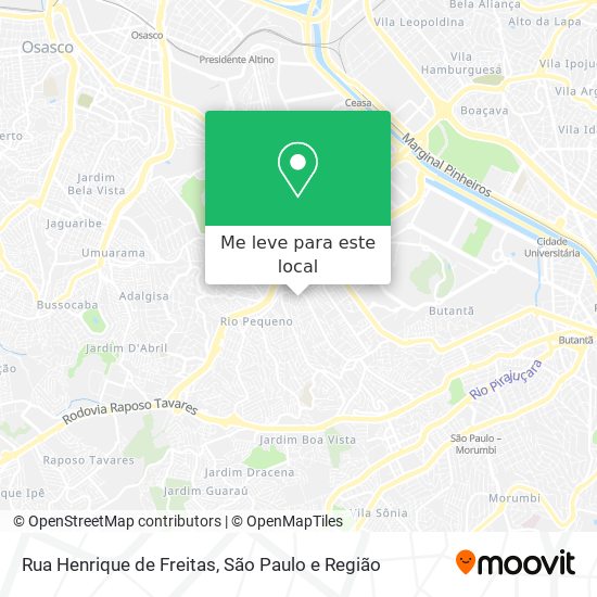 Rua Henrique de Freitas mapa