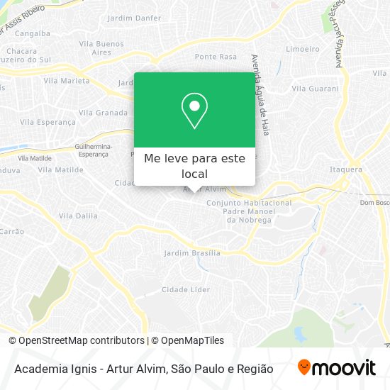 Academia Ignis - Artur Alvim mapa
