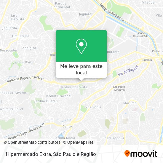 Hipermercado Extra mapa