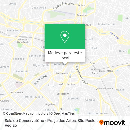 Sala do Conservatório - Praça das Artes mapa