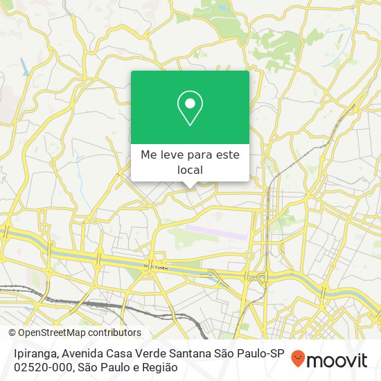 Ipiranga, Avenida Casa Verde Santana São Paulo-SP 02520-000 mapa