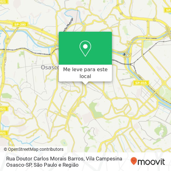 Rua Doutor Carlos Morais Barros, Vila Campesina Osasco-SP mapa