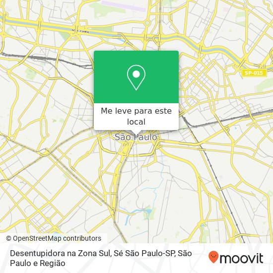 Desentupidora na Zona Sul, Sé São Paulo-SP mapa