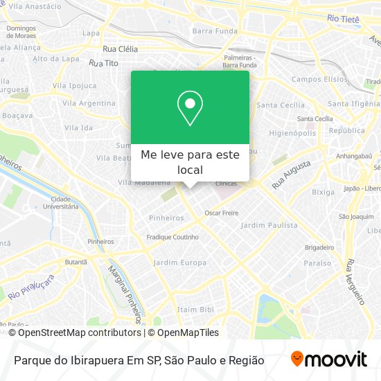 Parque do Ibirapuera Em SP mapa