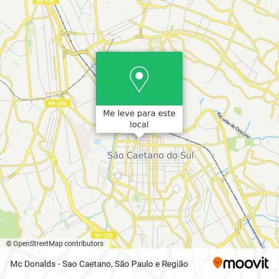 Mc Donalds - Sao Caetano mapa