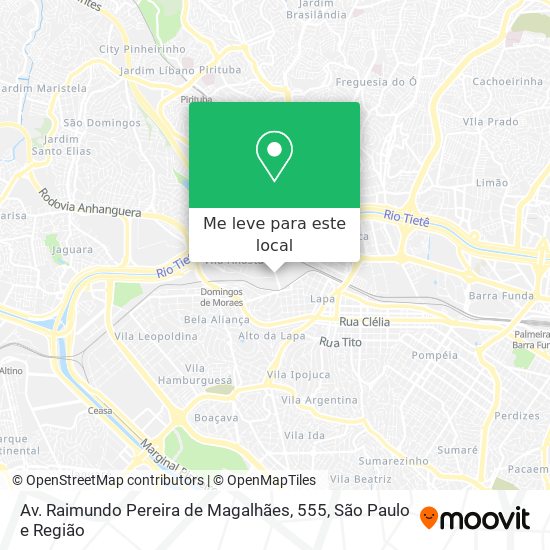 Av. Raimundo Pereira de Magalhães, 555 mapa