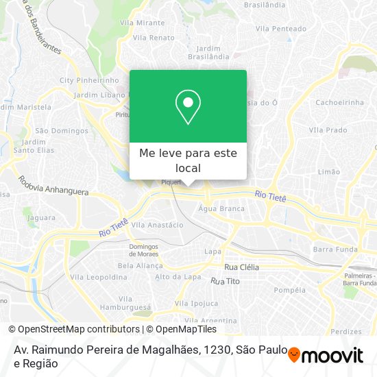 Av. Raimundo Pereira de Magalhães, 1230 mapa