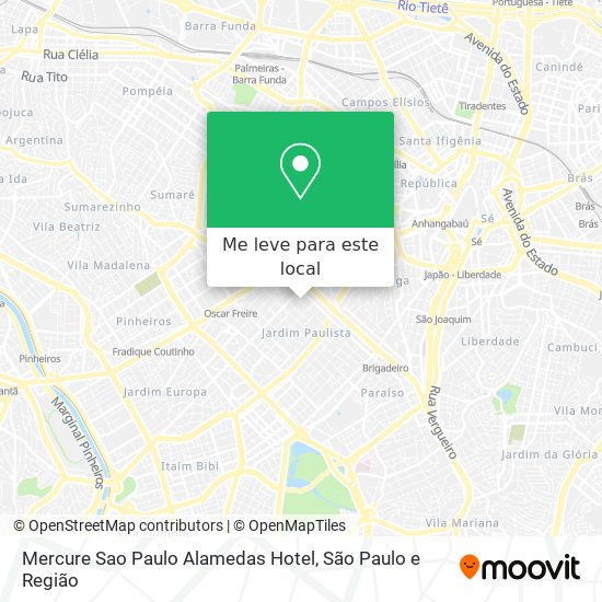 Mercure Sao Paulo Alamedas Hotel mapa