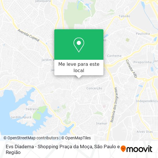 Evs Diadema - Shopping Praça da Moça mapa