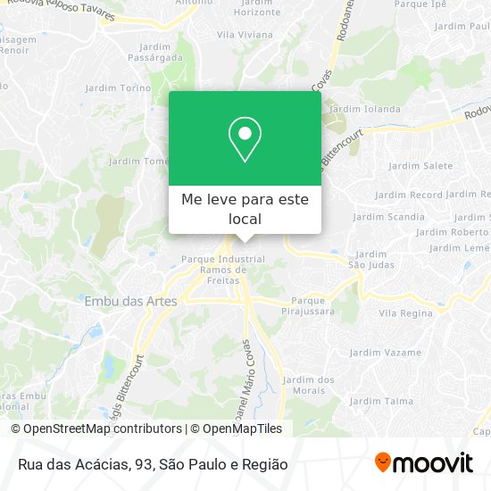 Rua das Acácias, 93 mapa