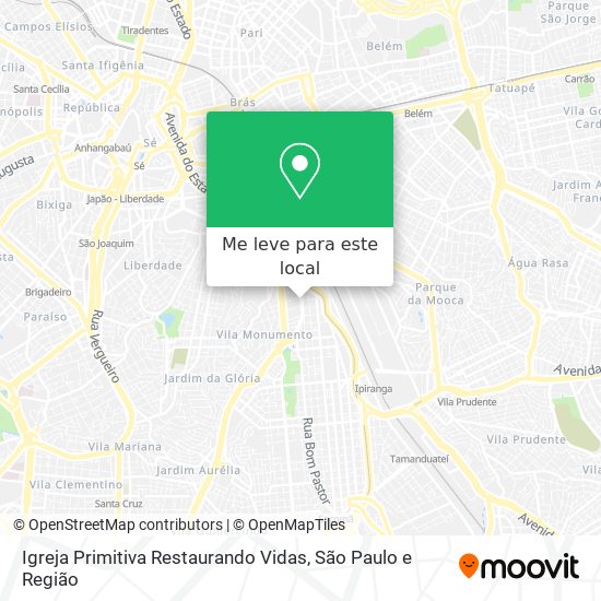 Igreja Primitiva Restaurando Vidas mapa