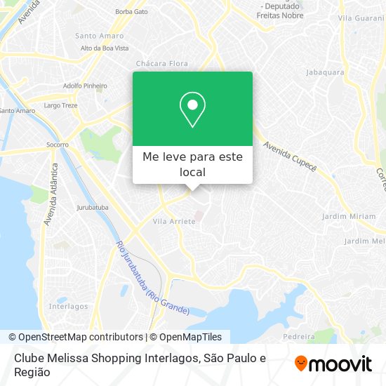 Clube Melissa Shopping Interlagos mapa