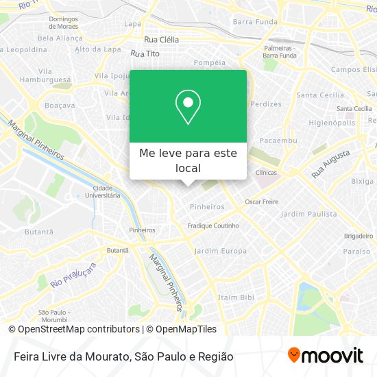 Feira Livre da Mourato mapa